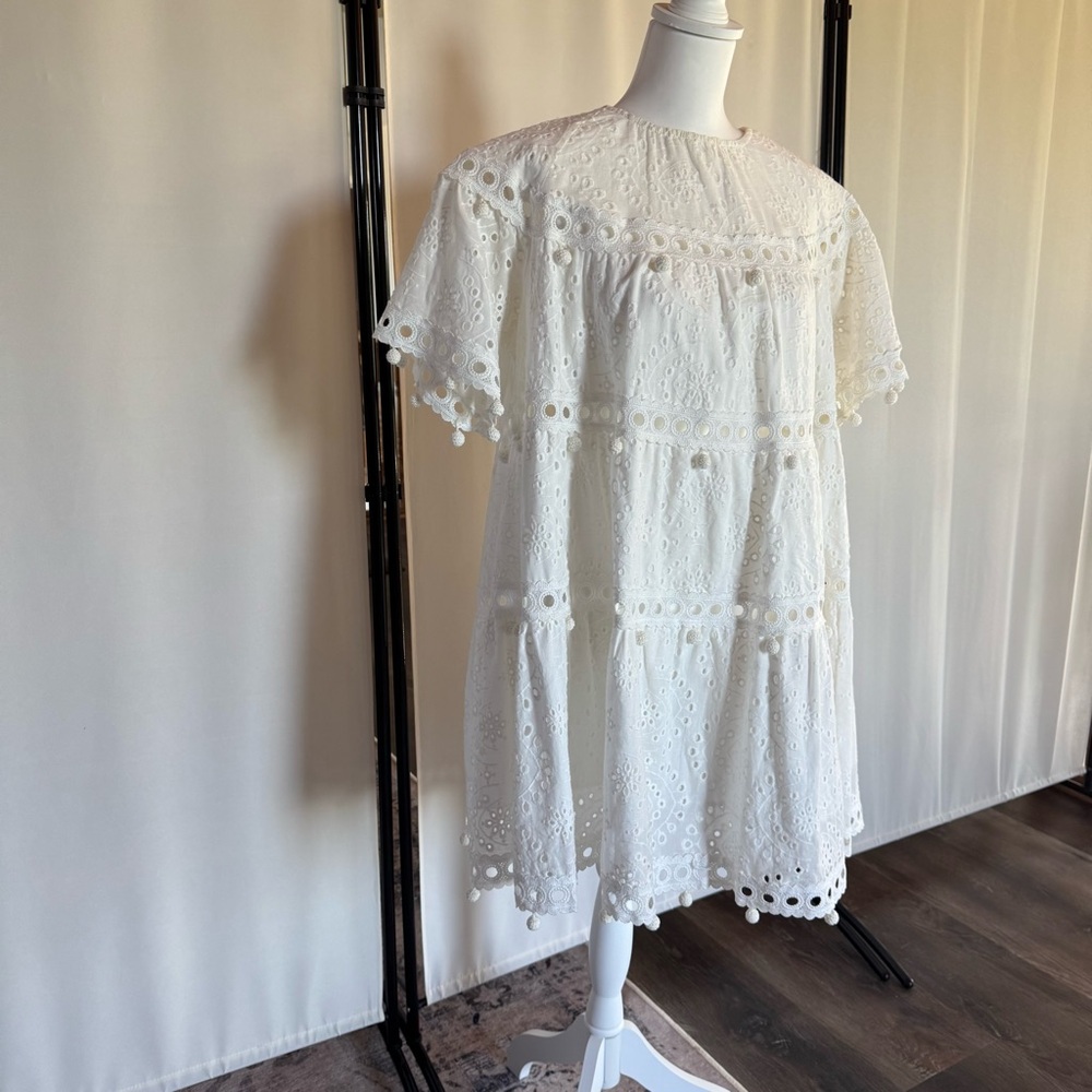 Cynthia Rowley White Eyelet Mini Dress